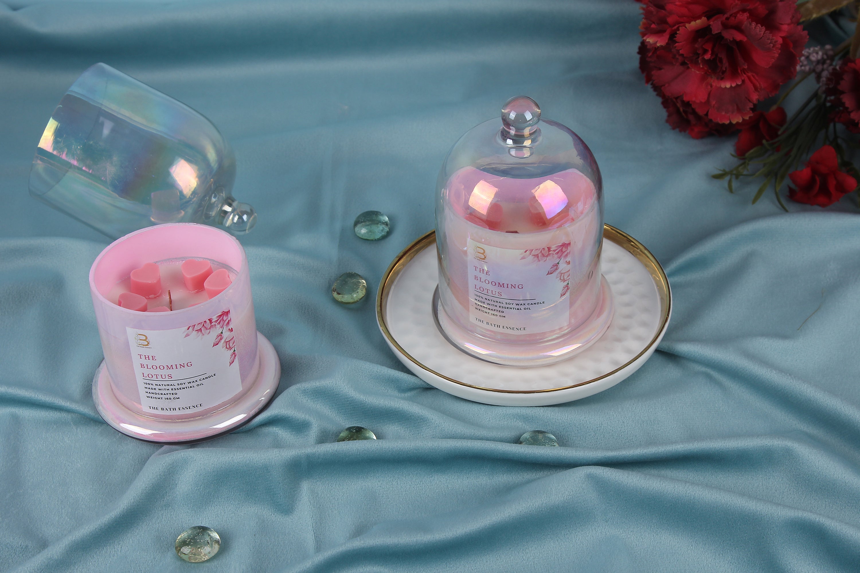 The Blooming Lotus Soy Scented Candle The Bath Essence