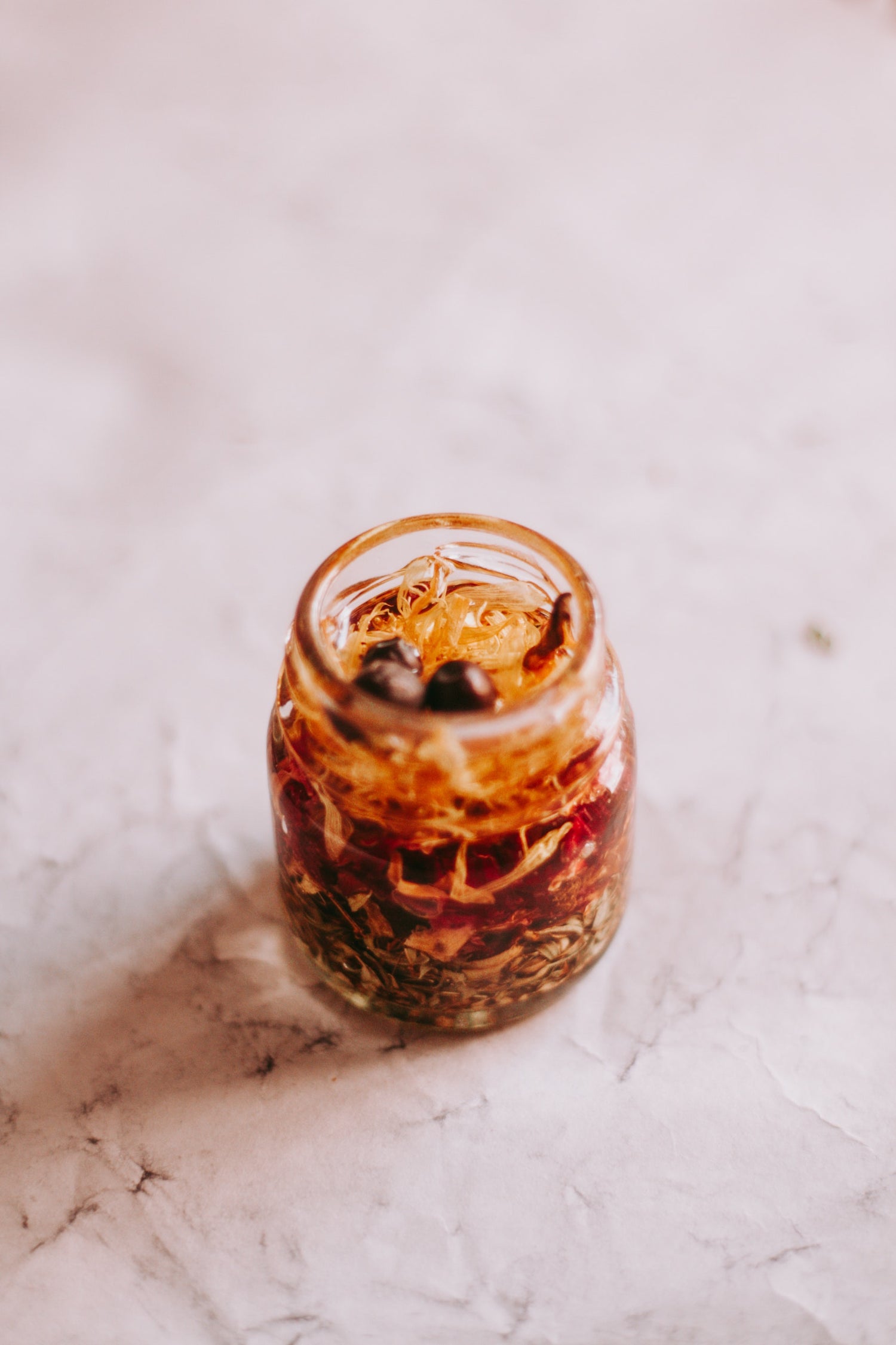 the bath essence infusing natural herbs in oil