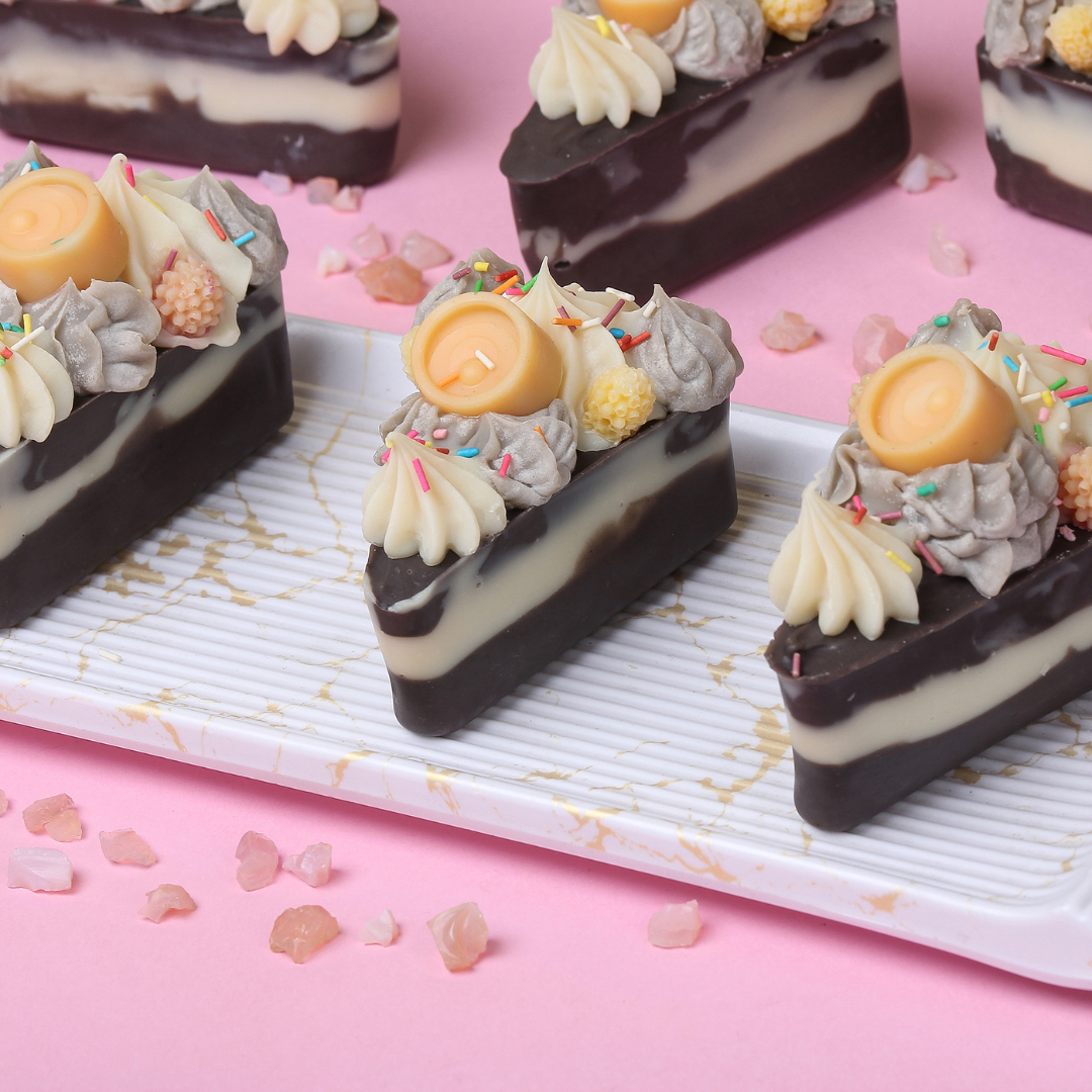 Rich Chocolate Pastry Handmade Cake Soap | The Bath Essence