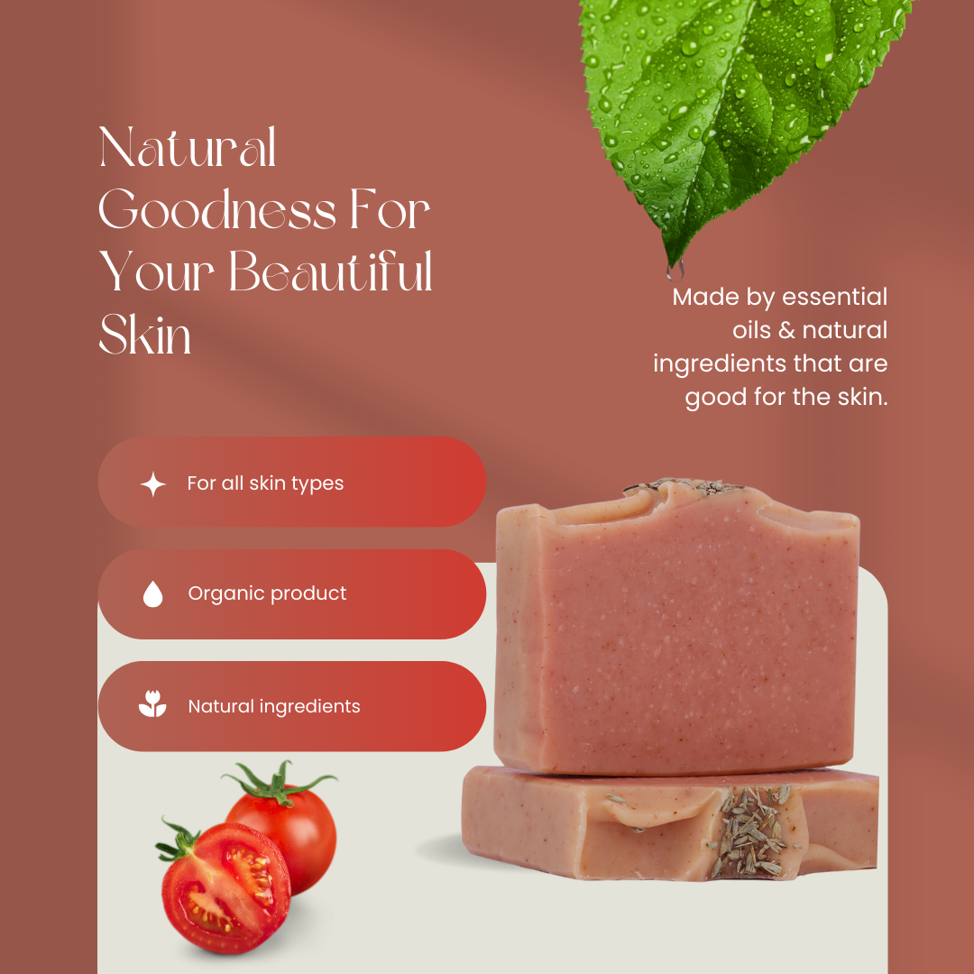 Tomato De-Tan Skin Therapy Organic Handmade Soap