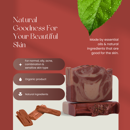 Natural Red Sandalwood Soap - The Bath Essence