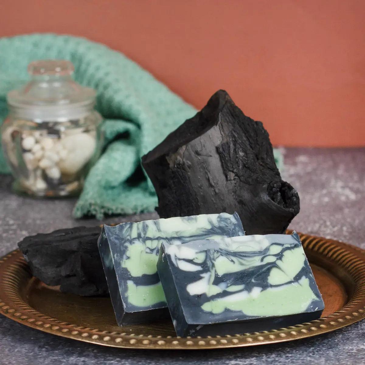 Charcoal Clay handmade natural organic Soap | creative one |The Bath Essence