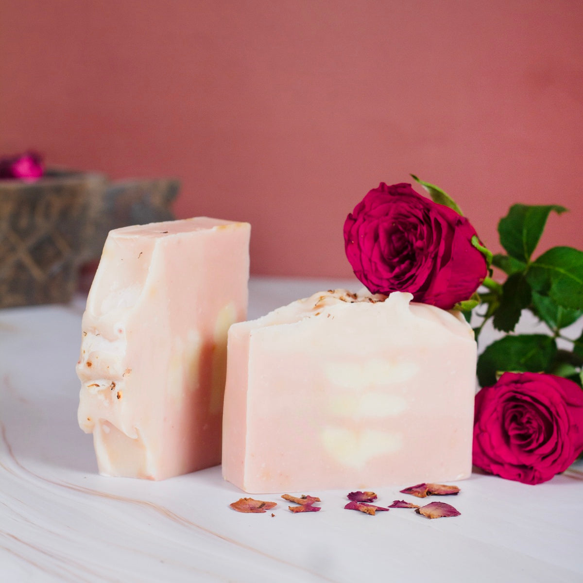 Blooming Rose Petals Organic Handmade Soap | Natural Soap | Creative One | The Bath Essence