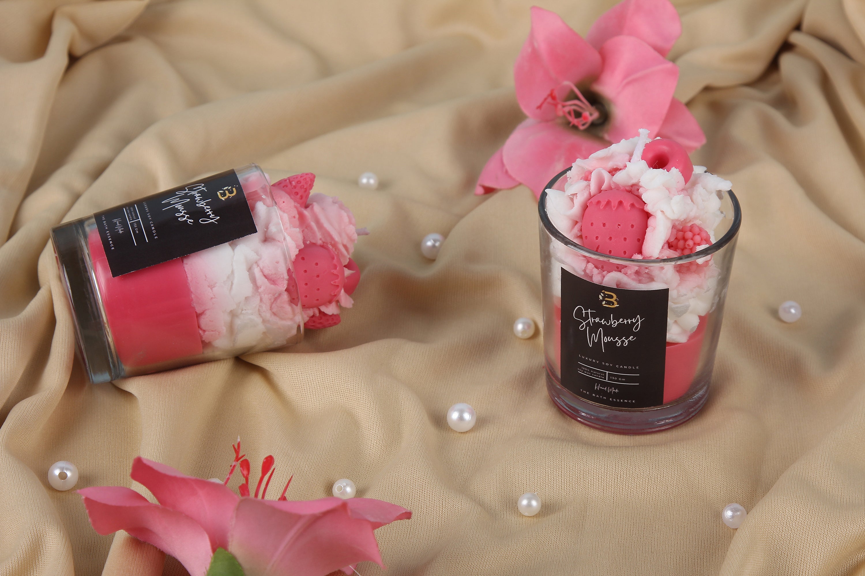 Strawberry Mousse Soy Scented Candle The Bath Essence